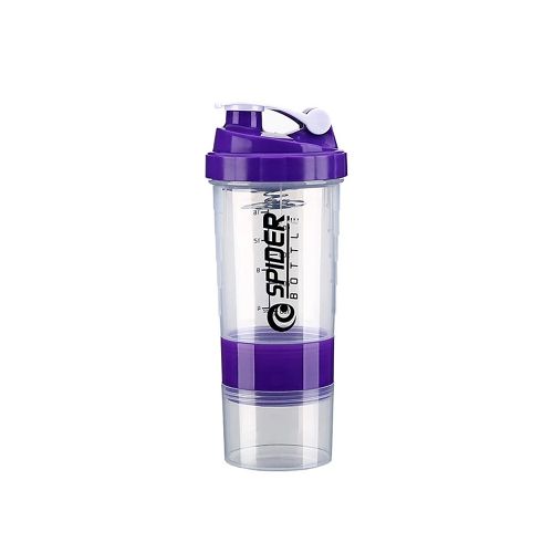 Botella Vaso Mezcladora Agitador Spider Fitness Ejercicio - Variante Color Violeta — Atrix