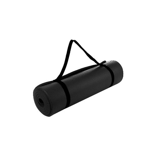 Colchoneta Yoga Pilates Gimnasia Cinta Transportadora 10mm - Color Variante Negro — Atrix