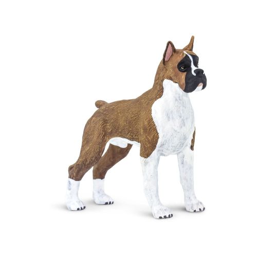 Perro Boxer Mascota Safari Figura Muñeco Realista Niño — Atrix