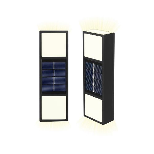 Lampara Foco Solar X2 Jardín Exterior Bidireccional Pared — Atrix