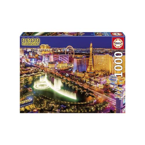 Rompecabeza Educa Puzzle Las Vegas Paisaje Neon 1000 Piezas — Atrix