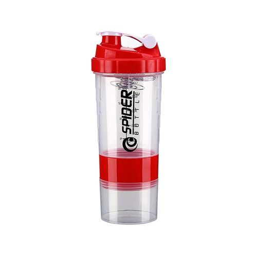 Botella Vaso Mezcladora Agitador Spider Fitness Ejercicio - Variante Color Rojo — Atrix