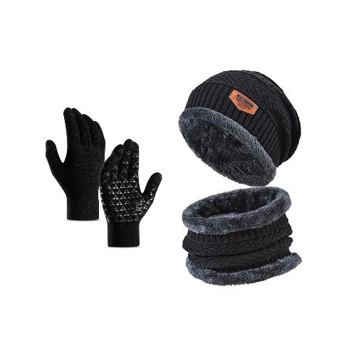 Kit Set Invierno Gorro Bufanda Cuello Guantes Abrigo Unisex ® — Atrix