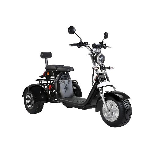 Moto Triciclo Electrico Gogreen Trike 2000W 20Ah 40km Bateri - Variante Color Negro  GoGreen