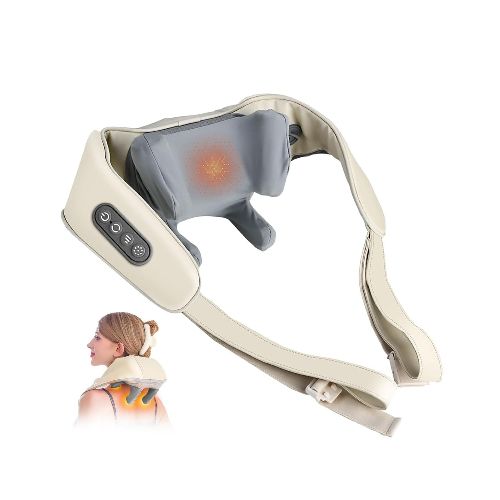 Masajeador Cervical Goldtech Electrico Espalda Cuello Hombro - Variante Color Gris — Atrix