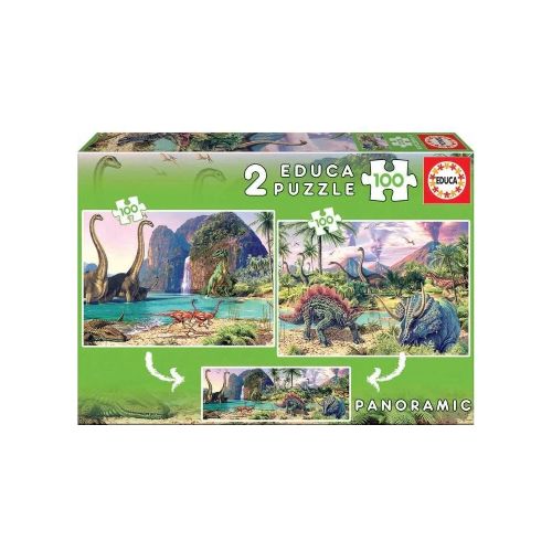 Set Puzzle 100 Piezas Mundo Jurasico Rompecabezas Educa — Atrix