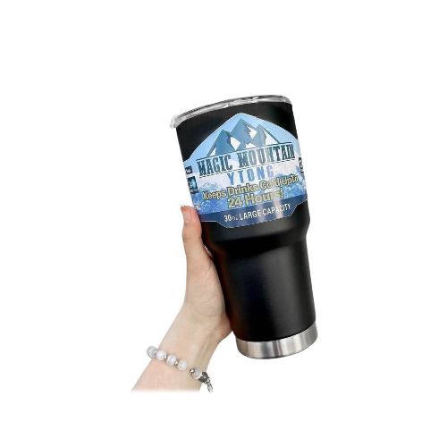 Vaso Térmico Grande 900ml Inox Doble Pared Tapa Hermética - Variante Color Negro — Atrix