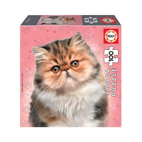 Puzzle 100 Piezas Gato Persian Rompecabezas Gatito Educa — Atrix