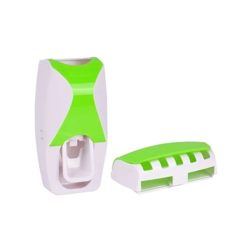 Dispensador Automatico Porta Cepillo Y Pasta Dental - Color Variante Verde — Atrix