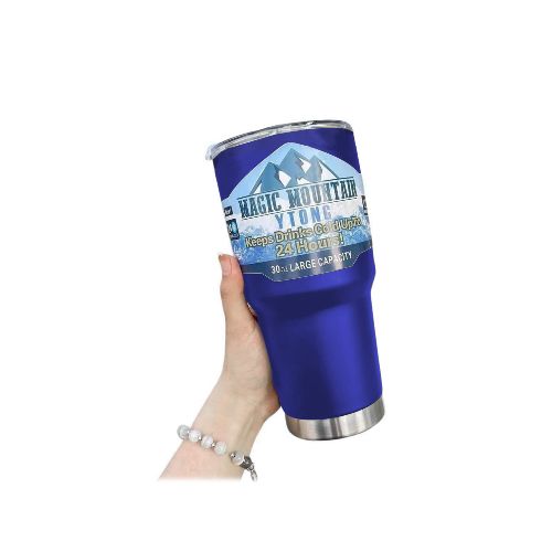 Vaso Térmico Grande 900ml Inox Doble Pared Tapa Hermética - Variante Color Azul — Atrix