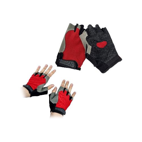 Guantes Gym Crossfit Gimnasio Musculación Pesas Resistente - Variante Color Rojo — Atrix