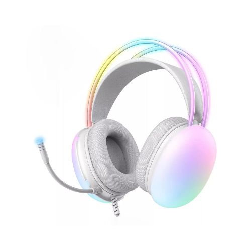 Auriculares Gamer Xtrike Me Gh-511 Luz Rgb Microfono 20W - Variante Color Blanco  Xtrike-Me