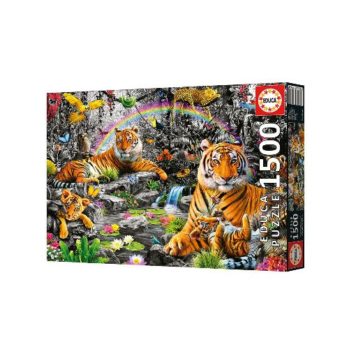 Puzzle Educa Rompecabeza 1500 Piezas Selva Radiante Tigre — Atrix