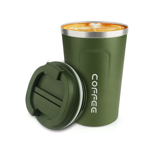 Vaso Térmico Coffee Mug 510 Ml Con Tapa Café Té Taza Jarra - Variante Color Verde — Atrix