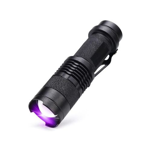 Linterna Luz Ultravioleta UV 395 nm Detector A Pila Bolsillo - Variante Color Negro — Atrix