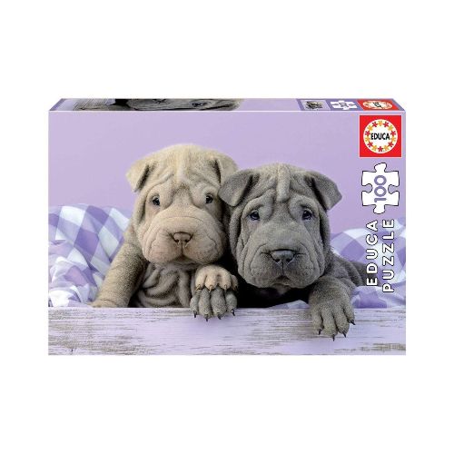 Puzzle 100 Piezas Perritos Shar Pei Rompecabezas Educa — Atrix