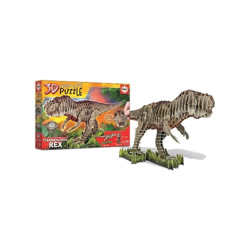 Puzzle Dinosaurio T-rex 3d Rompecabezas Educa Niños — Atrix