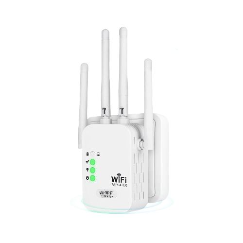 Extensor Wifi Repetidor Doble Banda Router Modem 4 Antenas - Variante Color Blanco — Atrix