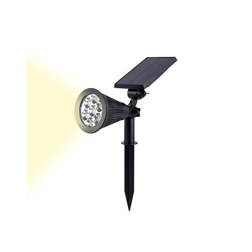 Lampara Foco Solar Jardín Exterior Luz Calida Led Piso — Atrix