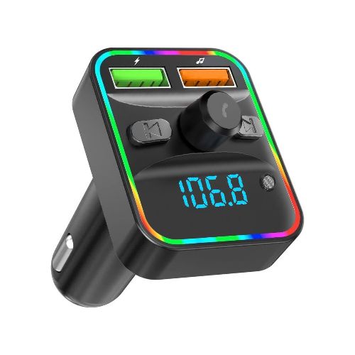 Transmisor Fm Receptor Para Auto USB RGB Bluetooth Cargador — Atrix