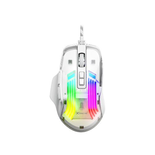 Mouse Gamer Xtrike Me 7 Botones Cableado Regulable Luz RGB - Variante Color Blanco  Xtrike-Me