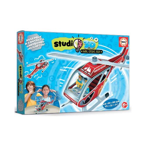 Puzzle Helicoptero Studio 3d Rompecabezas Niños Educa — Atrix