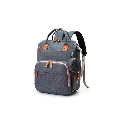 Bolso Maternal Mochila Madre Moderna Impermeable Resistente - Variante Color Gris — Atrix