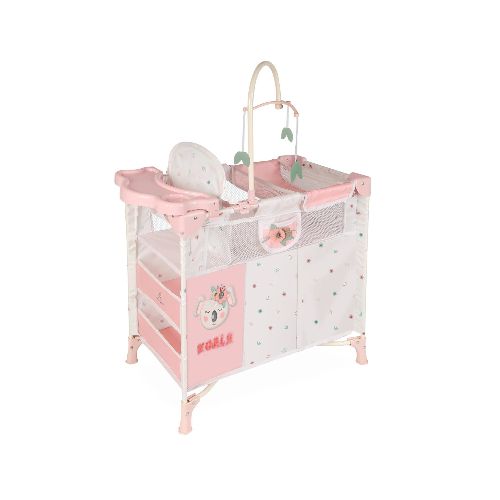 Armario Cambiador Muñecas Plegable Koala Accesorios DeCuevas - Variante Color Blanco y Rosa  De Cuevas