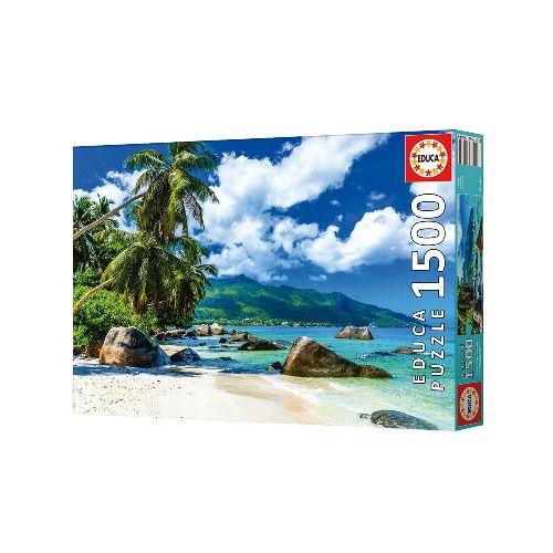 Puzzle Educa Islas Seychelles Paisaje Playa 1500 Piezas — Atrix