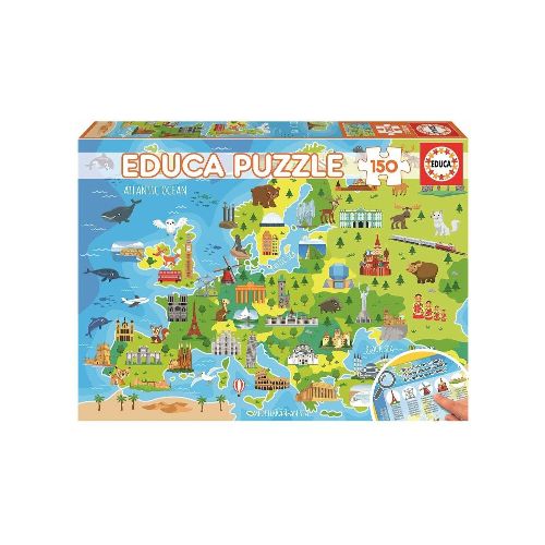 Puzzle 150 Piezas Mapa Europa Rompecabezas Didactico Educa — Atrix