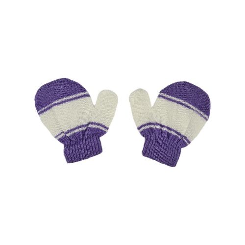 Guantes Niños Infantil Invierno Abrigaditos Frio Calidad - Variante Color Violeta/Blanco — Atrix