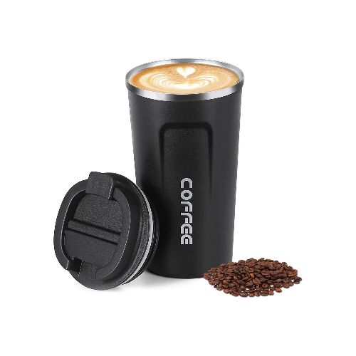 Vaso Térmico Coffee Mug 510 Ml Con Tapa Café Té Taza Jarra - Variante Color Negro — Atrix