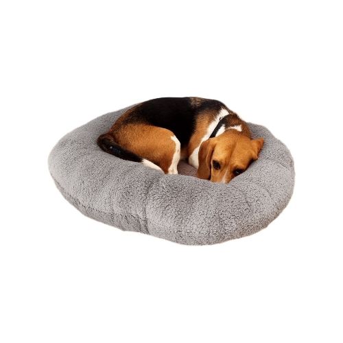 Cama Colchon Perro Gato Grande Redondo Puff Comodo 60 Cm - Variante Color Gris — Atrix