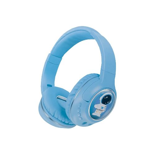 Auriculares Bluetooth Inalambricos Infantiles Rgb Astronauta - Variante Color Celeste — Atrix