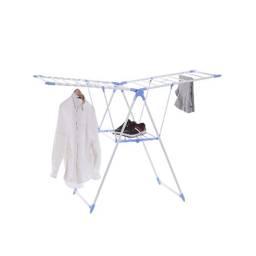 Tendedero De Pie Extensible Plegable Acero 8 Mts Ropa - Variante Color Azul — Atrix