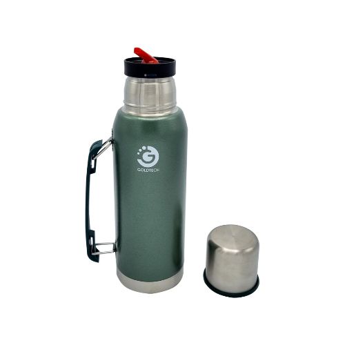 Termo Acero Inoxidable 1 Litro Mate Con Tapa Y Asa Goldtech — Atrix