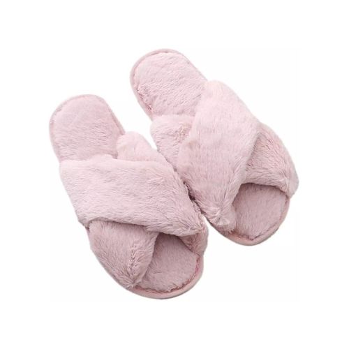 Pantuflas Dama Mujer Moda Lazy Slippers Calentitas Invierno - Variante Color Rosa Talla 37 — Atrix