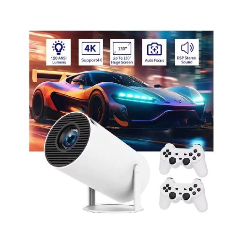 Proyector X10 PLUS – Incluye Juegos y 2 Mandos Inalámbricos para una Experiencia Completa  