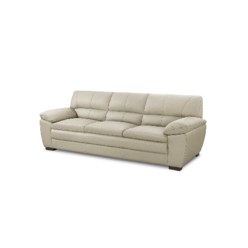 Sillón %100 Cuero - 3 Cuerpos - Premium - Arena — Rustico Hogar