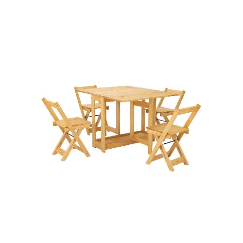 Conjunto Desayunador 4 Banquetas Marsala Natural — Rustico Hogar