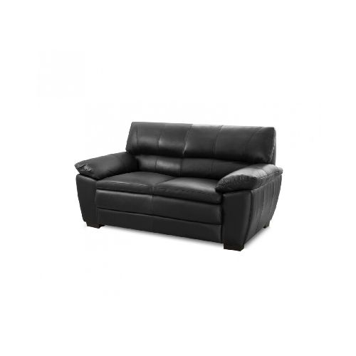 Sillón 100% Cuero - 2 Cuerpos Premium - Negro — Rustico Hogar