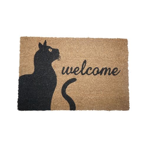 Felpudo Coco - 40x60 cm - Welcome Gato — Rustico Hogar