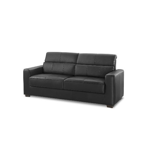 Sillón 100% Cuero - 2 Cuerpos - Sublime - Negro — Rustico Hogar