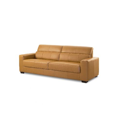 Sillón 100% Cuero - 3 Cuerpos - Sublime - Camel — Rustico Hogar