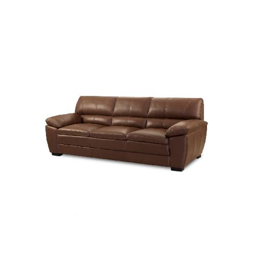 Sillón %100 Cuero - 3 Cuerpos - Premium - Caramelo — Rustico Hogar