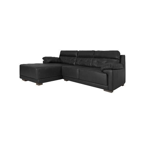 Sofá Albany - 3 cuerpos - Negro - Chaise Derecho — Rustico Hogar