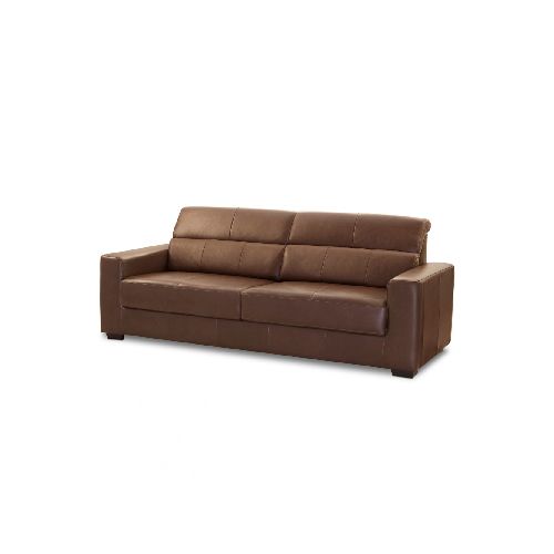 Sillón 100% Cuero - 3 Cuerpos - Sublime - Caramelo — Rustico Hogar