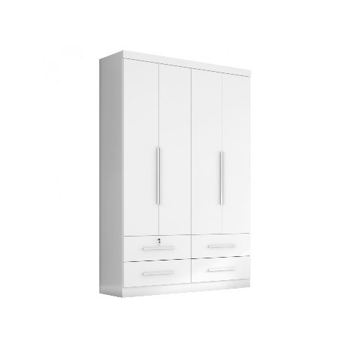 Ropero Maximus Plus 4 Puertas 4 Cajones - Blanco — Rustico Hogar