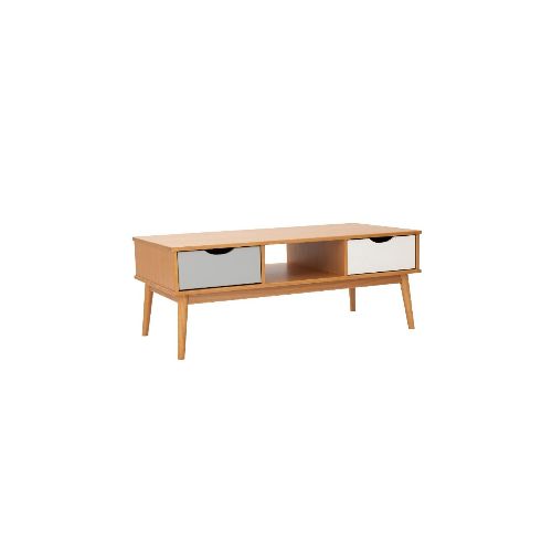 Mesa de Living Nordica - Roble/Gris claro/Blanco — Rustico Hogar