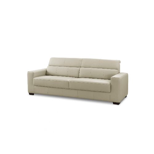 Sillón 100% Cuero - 3 Cuerpos - Sublime - Arena — Rustico Hogar